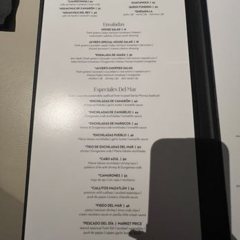 Javier’s - Menu - Mexican Near Me - Los Angeles, California