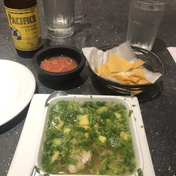 Aurorita - Caldo Tlalpeño, house salsa with chips and of course una fría ! - Mexican Near Me - San Juan, Puerto Rico Aurorita - Caldo Tlalpeño, house salsa with chips and of course una fría ! - Mexican Near Me - San Juan, Puerto Rico