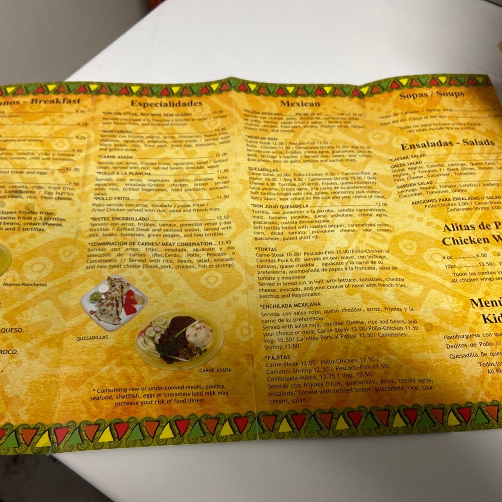 Don Julio Restaurant - a menu for mexican cuisine - Mexican Near Me - Somerville, Massachusetts
