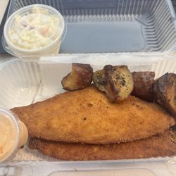 Fried flounder platter