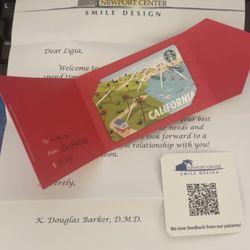 K  Douglas Barker, DMD - Newport Center Smile Design - When I started coming here... so kind of them to do this :)