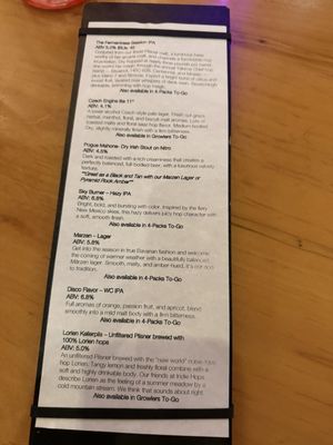Menu photo 1 La Cumbre Brewing Company Westside Albuquerque, NM