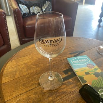 Grapeline Wine Tours - Our final winery of the day, Graveyard winery.  Another fun and an amazing place. - Wine Tours Near Me - Paso Robles, California