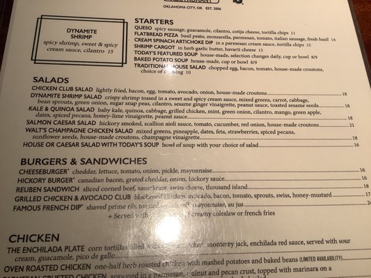 Menu photo 3 Charleston's Restaurant Oklahoma City, OK