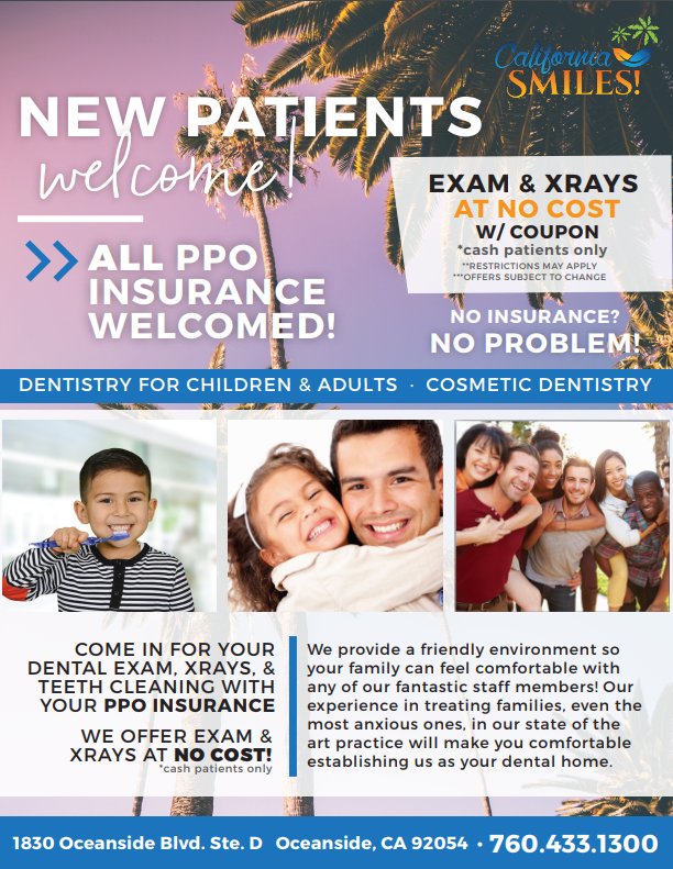 CALIFORNIA SMILES Updated July 2025 1830 Oceanside Blvd Oceanside