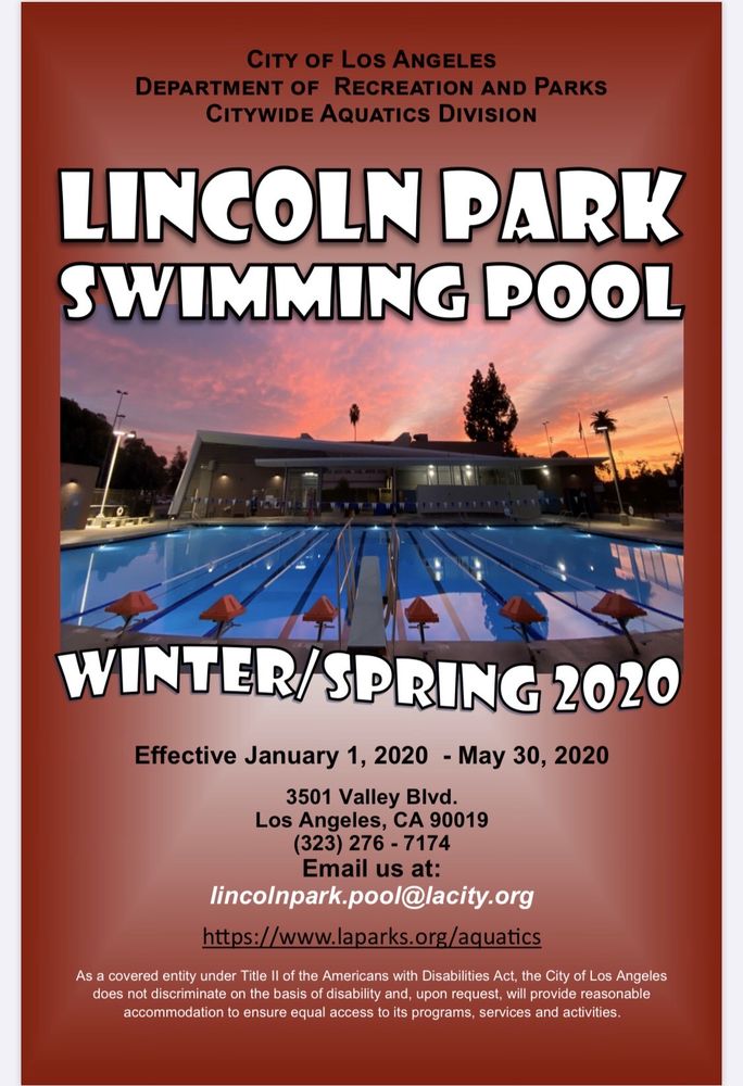 LINCOLN PARK POOL Updated September 2024 3501 Valley Blvd, Los