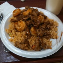 Nori Japan - Beef and shrimp teriyaki with fried rice. Yum!