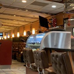 Ambrosia Diner - Diner cubicles: comfy and plush seats!
