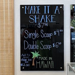 Mountain Magic Shave Ice - Menu price 7/2022