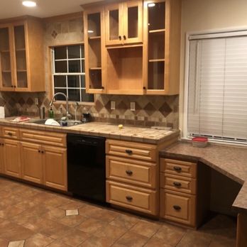 Trucor Construction - Precious kitchen with dated tile, counters, etc. Such a dark space. - General Contractors Near Me - Huntington Beach, California Trucor Construction - Precious kitchen with dated tile, counters, etc. Such a dark space. - General Contractors Near Me - Huntington Beach, California