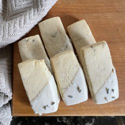Lullaby Lavender Shortbread (butter, local lavender, white chocolate) 
By the dozen, 48 hour notice