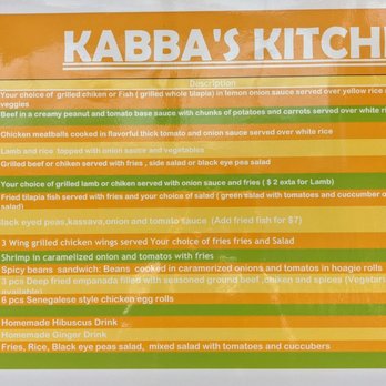 Kabba’s Kitchen - Menu pictures - Senegalese Near Me - Portland, Oregon Kabba’s Kitchen - Menu pictures - Senegalese Near Me - Portland, Oregon