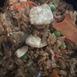 Chicken Fried Rice - you can literally see how dry the chicken and vegetables are Chicken Fried Rice - you can literally see how dry the chicken and vegetables are