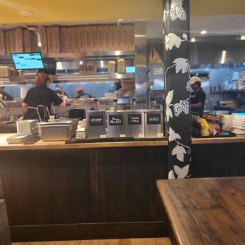 Hopdoddy Burger Bar - Open concept kitchen view from seating - Burgers Near Me - Cypress, Texas Hopdoddy Burger Bar - Open concept kitchen view from seating - Burgers Near Me - Cypress, Texas