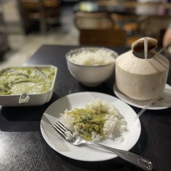 Thailicious - Green curry, coconut and white rice - Thai Near Me - Artesia, California Thailicious - Green curry, coconut and white rice - Thai Near Me - Artesia, California