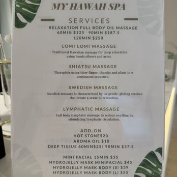 My Hawaii Spa and Lounge - Massage Near Me - Honolulu, Hawaii My Hawaii Spa and Lounge - Massage Near Me - Honolulu, Hawaii