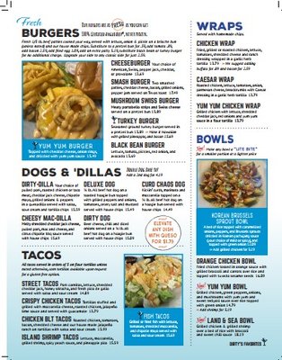 Menu photo 2 Dirty's Bar & Grill Charleston, IL Menu photo 2 Dirty's Bar & Grill Charleston, IL