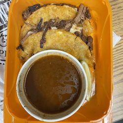 Chilango's Hello Bowl! - To go Grilled Cheese Birria Burrito