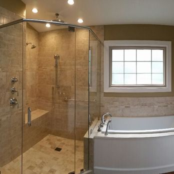 Coradi Contracting - Master bath. Custom glass . Soaker tub - General Contractors Near Me - Virginia Beach, Virginia Coradi Contracting - Master bath. Custom glass . Soaker tub - General Contractors Near Me - Virginia Beach, Virginia
