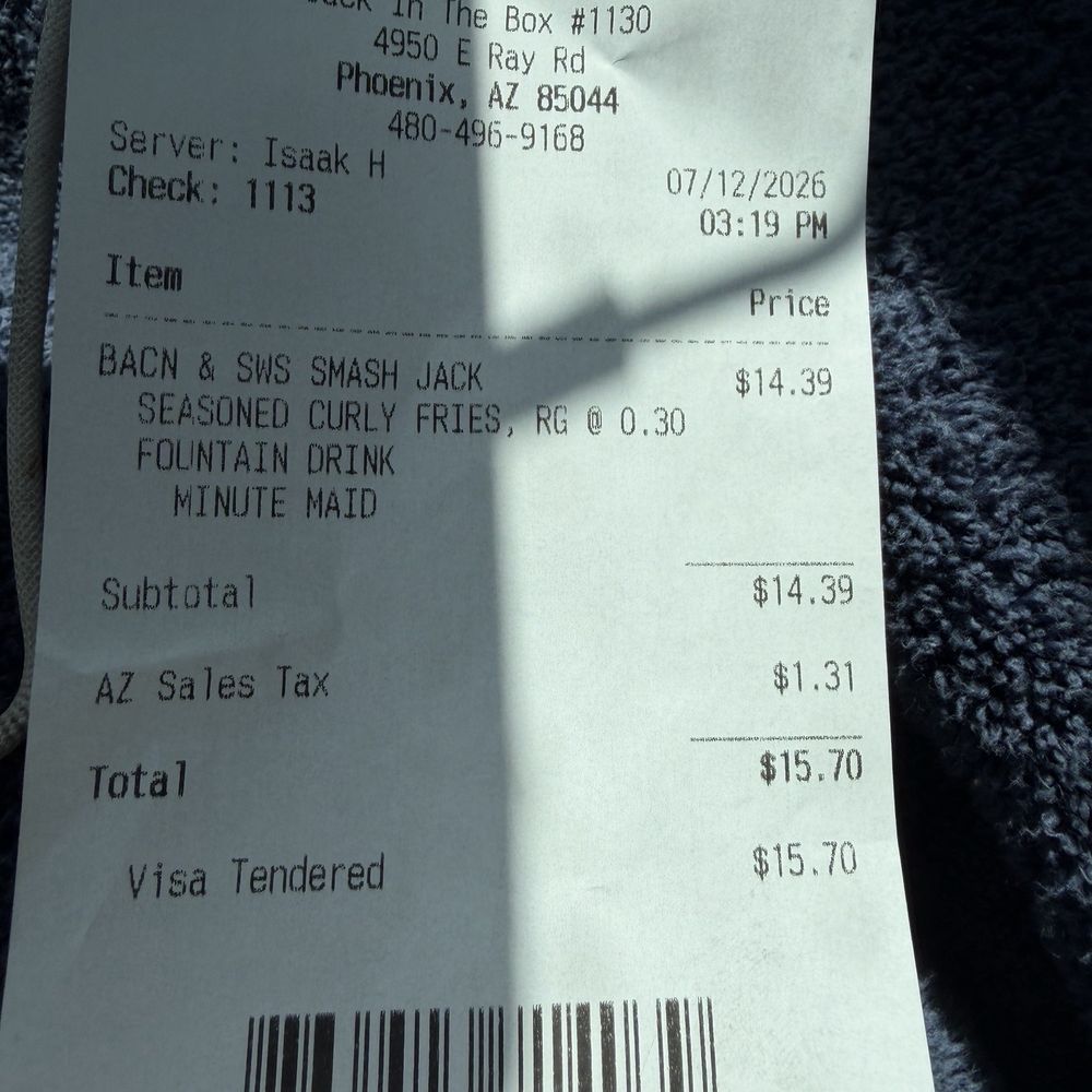 Jack in the Box - Wrong items - Fast Food Near Me - Phoenix, Arizona Jack in the Box - Wrong items - Fast Food Near Me - Phoenix, Arizona