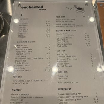 Enchanted Coffee - Menu - Coffee & Tea Near Me - Los Angeles, California Enchanted Coffee - Menu - Coffee & Tea Near Me - Los Angeles, California