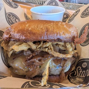 The Stand - French onion soup burger - New American Near Me - Santa Clara, California The Stand - French onion soup burger - New American Near Me - Santa Clara, California