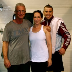 TMX Boxing Academy - Owners Marty McDonough and Billy Traft with Patron Jen Kimball