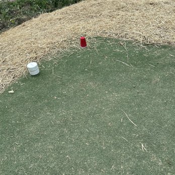 Meadowood Golf Course - Red tees are solo cups on a turf tee box - Golf Near Me - Burlington, Kentucky Meadowood Golf Course - Red tees are solo cups on a turf tee box - Golf Near Me - Burlington, Kentucky