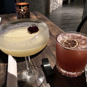 Modita - Marble Staircase (left). Warrior Sunrise- Delish rum & fruit juice based drink (right). - Sushi Bars Near Me - Indianapolis, Indiana