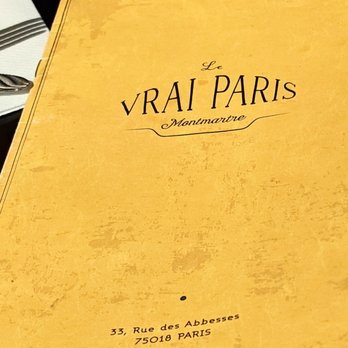 Le Vrai Paris - The menu and address 4/10/22 - Brasseries Near Me - Paris, 75