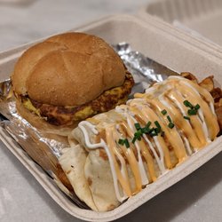 The Tasty - (Left to right): Dirty Jersey Breakfast Sandwich and Deluxe Breakfast Burrito