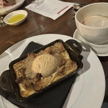 A Noble Grille - Courvoisier sauced bread pudding with spiced gelato. - Southern Near Me - Winston Salem, North Carolina A Noble Grille - Courvoisier sauced bread pudding with spiced gelato. - Southern Near Me - Winston Salem, North Carolina