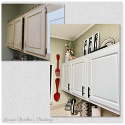 Garcia Brother’s Painting - Before & After cabinet painting(New color open & brighten kitchen space)