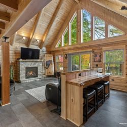 C.M. Allaire - Interior of Custom Log Home by C.M. Allaire - Photo Courtesy of REAL LOG HOMES