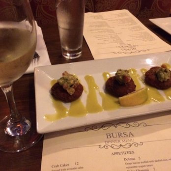 Bursa - Crab cakes, and some Riesling - Middle Eastern Near Me - San Francisco, California
