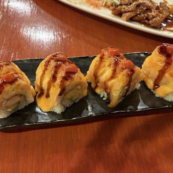 Sushi Kanpai - Baked Salmon Roll - Sushi Bars Near Me - Seattle, Washington Sushi Kanpai - Baked Salmon Roll - Sushi Bars Near Me - Seattle, Washington