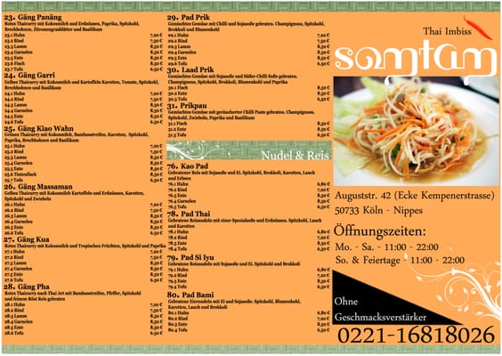 Menu photo 2 SomTam Thai-imbiss Cologne, NW Menu photo 2 SomTam Thai-imbiss Cologne, NW