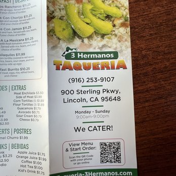 3 Hermanos Taqueria - Menu - Mexican Near Me - Lincoln, California 3 Hermanos Taqueria - Menu - Mexican Near Me - Lincoln, California