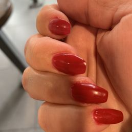 See the red on my skin? Yeah, That's not gel...that's blood. My fingers are throbbing. Never again. See the red on my skin? Yeah, That's not gel...that's blood. My fingers are throbbing. Never again.