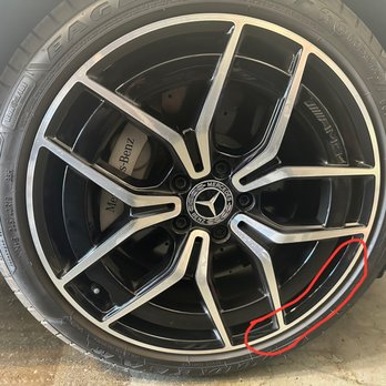 Trundle Wheel Repair - Before repair, it may not look like much in the picture but it was very obvious in person. - Wheel & Rim Repair Near Me - Riverside, California Trundle Wheel Repair - Before repair, it may not look like much in the picture but it was very obvious in person. - Wheel & Rim Repair Near Me - Riverside, California