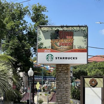 Starbucks - Starbucks sign promoting the San Antonio Zoo event - Coffee & Tea Near Me - San Antonio, Texas