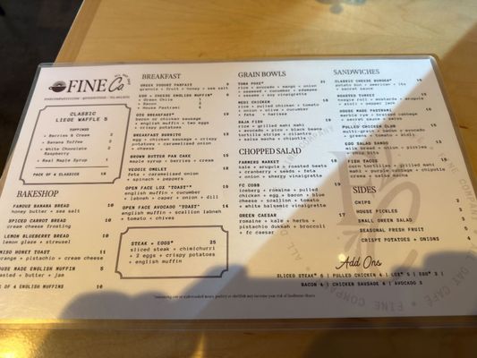 Menu photo 3 Fine Company Las Vegas, NV Menu photo 3 Fine Company Las Vegas, NV