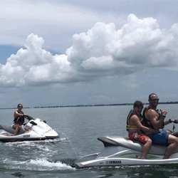 Playa Largo Watersports by Caribbean Watersports - Family on the WaveRunners tour with Captain Darrell