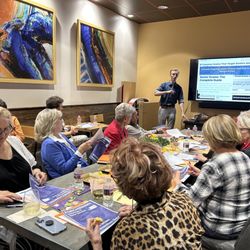 Porchswing Technology & Senior Services - Sean Kearney Teaching a class about online scam prevention