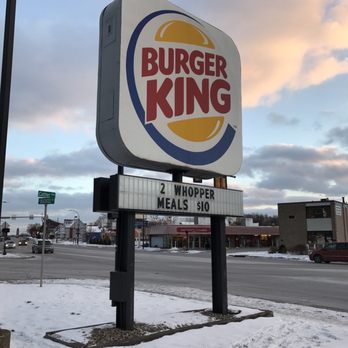 Burger King - a sign for a fast food restaurant - Burgers Near Me - Akron, Ohio Burger King - a sign for a fast food restaurant - Burgers Near Me - Akron, Ohio