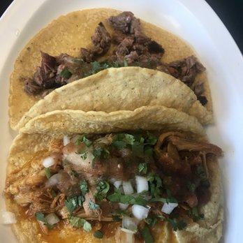 Los Dos - Steak and pork tacos. Pork was a slight bit salty. - Mexican Near Me - Downers Grove, Illinois Los Dos - Steak and pork tacos. Pork was a slight bit salty. - Mexican Near Me - Downers Grove, Illinois