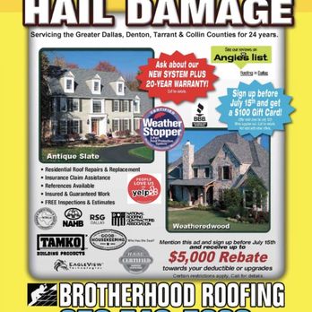 Brotherhood Roofing - Massive $5000 manufacturers rebate out now to help all home owners - Roofing Near Me - Frisco, Texas Brotherhood Roofing - Massive $5000 manufacturers rebate out now to help all home owners - Roofing Near Me - Frisco, Texas