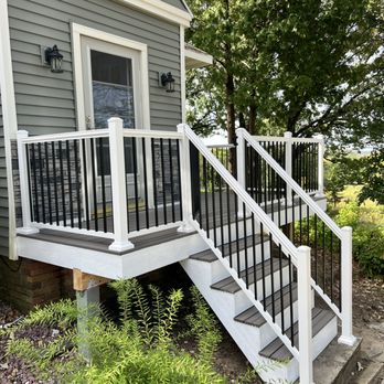 Hannacks Home Services - Built a deck with aluminum railings and trex decking - Handyman Near Me Hannacks Home Services - Built a deck with aluminum railings and trex decking - Handyman Near Me