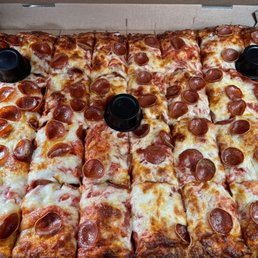 Sheet Cheese Pizza *Shown with Pepperoni, additional charge applies! Sheet Cheese Pizza *Shown with Pepperoni, additional charge applies!