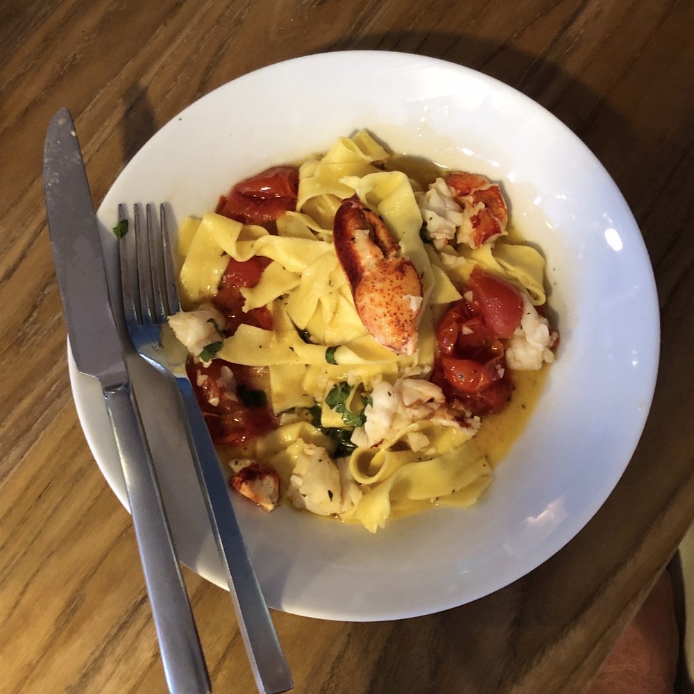 Lobster pappardelle.